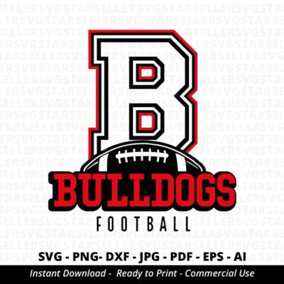 580 Bulldogs Football SVG PNG Bulldogs svg Bulldogs Shirt svg Bulldogs Mascot svg Bulldogs Pride svg Bulldogs Cheer svg Cricut Silhouette