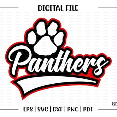 5837 Panther svg Panthers svg Paw svg Panther P Panthers Paw svg dxf eps png pdf sublimation cut file htv vector digital