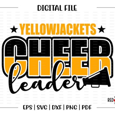 5864 Cheer svg Yellowjacket Cheer Yellowjacket cheer cheerleading cheerleader svg dxf eps png pdf sublimation cut file htv vector