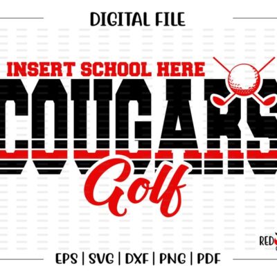 5872 Golf svg Cougar Golf svg Cougar Cougars Golf svg dxf eps png pdf sublimation cut file htv vector digital