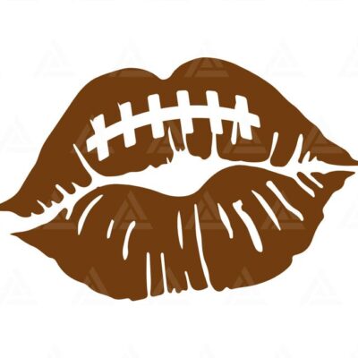 589 Football Lips Svg Football Kiss Svg Football Mom shirt Distressed Lips Cut File Cricut Silhouette Png Pdf Vector