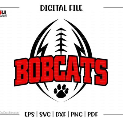 5893 Bobcat Football svg Football svg Bobcat Bobcats Bobcats Football Football svg dxf eps png pdf sublimation