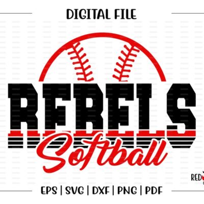 5899 Softball svg Rebel Softball svg Rebel Rebels Softball svg dxf eps png pdf sublimation cut file htv vector digital