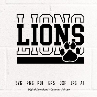 590 Lions SVG PNG Lions Paw svg Lions Mascot svg Lions Cheer svg Lions Vibes svg School Spirit svg Lions Sport svg Lions Love svg