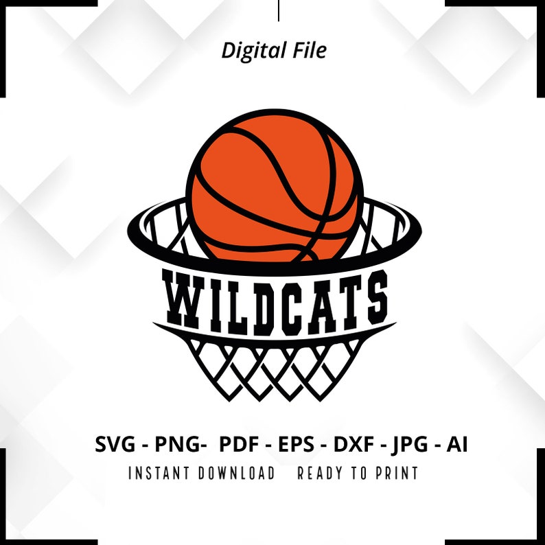 591 Wildcats Basketball SVG PNG Wildcats svg Basketball Shirt svg Wildcats Cheer svg Wildcats Hoop svg Basketball Hoop svg Hoop svg