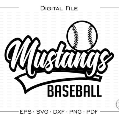 5913 Mustang Baseball svg Baseball svg Mustang Mustangs Baseball vector Team Mascot svg dxf eps png pdf sublimation cut file htv