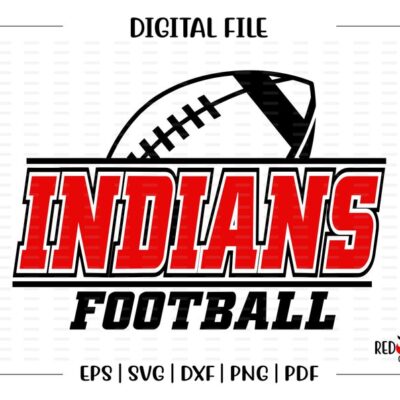 5970 Football svg Indian Football Indian Indians Football svg dxf eps png pdf sublimation cut file htv vector digital htv