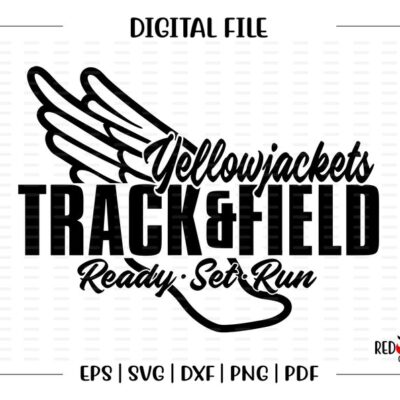 5987 Yellow Jacket Track svg Yellowjacket Track svg Yellow Jacket Yellow Jackets Track Field svg dxf eps png pdf sublimation