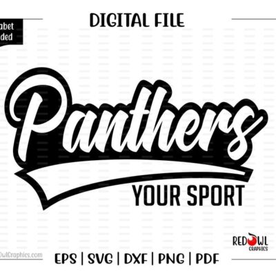 5999 Panther svg Panthers svg Panther Panthers Clipart Mascot School svg dxf eps png pdf sublimation cut file htv vector digital