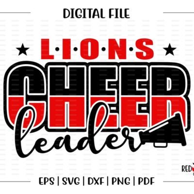 6005 Cheer svg Lion Cheer Lion Lions Cheer Cheerleader Cheerleading svg dxf eps png pdf sublimation cut file