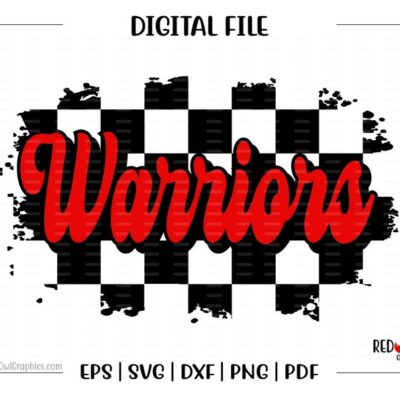 6019 Warrior svg Warriors svg Warrior Warriors Retro Warrior Checker svg dxf eps png pdf sublimation cut file htv vector digital