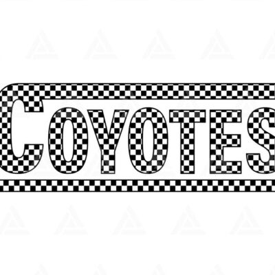 603 Checkered Coyotes Svg Go Coyotes Football Svg Run Coyotes Svg Cheer Mom T Shirt Go Team Cut File Cricut Png Pdf Vector Stencil