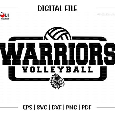 6040 Volleyball svg Warrior Volleyball svg Warrior Warriors Volleyball svg dxf eps png pdf sublimation cut file htv vector digital