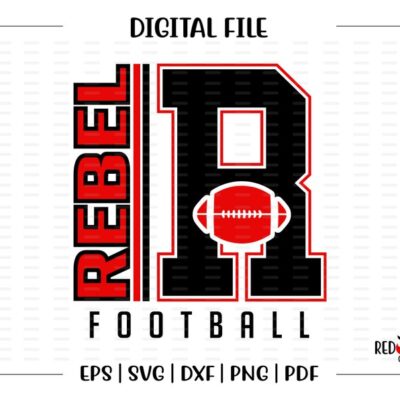 6048 Football svg Rebel Football svg Rebel Rebels Football svg dxf eps png pdf sublimation image design clipart