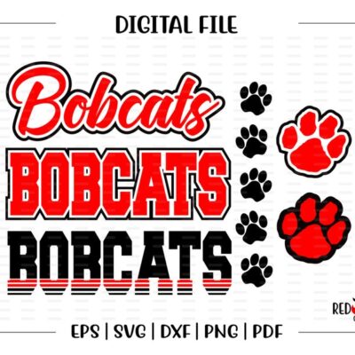 6074 Bobcat svg Bobcats svg Bobcat Bobcats Paw Mascot htv svg dxf eps png pdf sublimation cut file htv vector digital