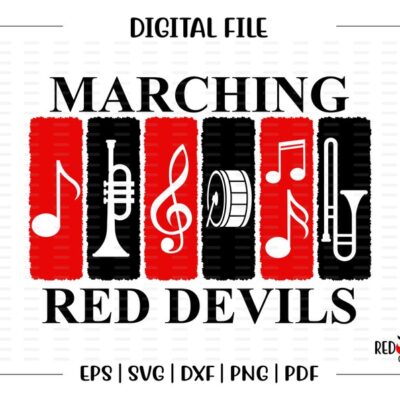 6081 Marching Band svg Red Devil Band svg Red Devil Band Marching Marching Devil svg dxf eps png pdf sublimation cut file clipart