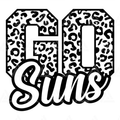 609 Go Suns Leopard Svg Go Suns Football Svg Run Suns Svg Cheer Mom T Shirt Cut File Cricut Png Pdf Vector Stencil