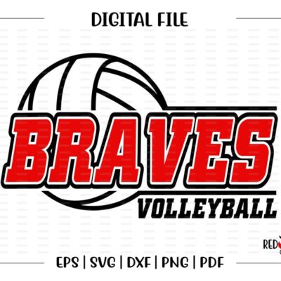 6100 Volleyball svg Braves Volleyball svg Braves Brave Volleyball svg dxf eps png pdf sublimation cut file htv vector digital