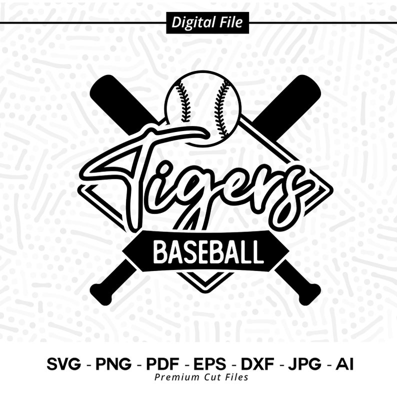 611 Baseball SVG PNG Tiger Baseball Tiger Tigers Baseball svg Tiger Softball svg Cricut svg Digital Download Sublimation png Cut file