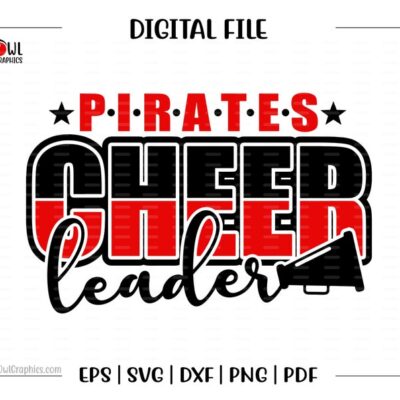 6117 Cheerleader svg Cheer svg Pirate Pirates Cheer Cheerleading clipart svg dxf eps png pdf sublimation cut file htv vector digital