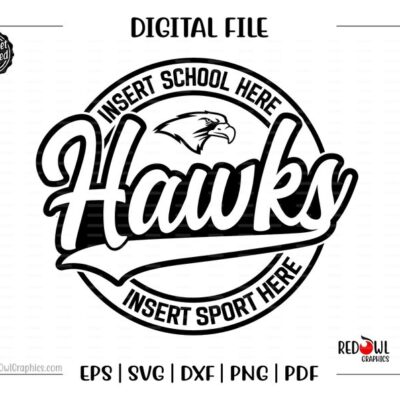 6139 Hawk svg Hawks svg Hawk svg dxf eps png pdf sublimation cut file htv vector digital design clipart mascot mom dad coach