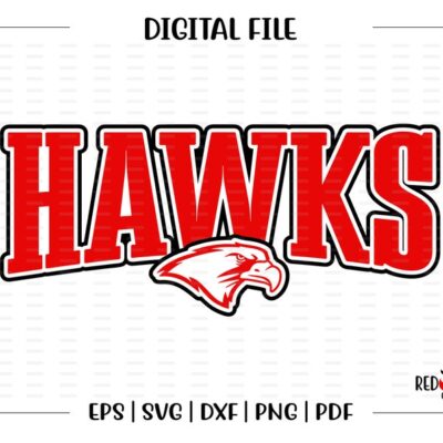 6141 Hawk svg Hawks svg Hawk Hawks svg dxf eps png pdf sublimation cut file htv vector digital