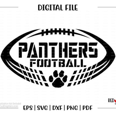 6161 Football svg Panther Football svg Panther Panthers Football svg dxf eps png pdf sublimation cut file htv vector digital