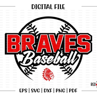 6167 Baseball svg Braves Baseball svg Braves Brave Baseball svg dxf eps png pdf sublimation cut file htv vector digital clipart