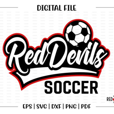 6177 Soccer svg Red Devil Soccer svg Red Devil Devils Soccer svg dxf eps png pdf sublimation cut file htv vector digital