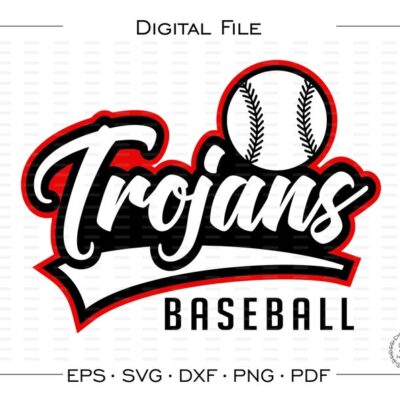 6179 Baseball svg Trojan Baseball svg Trojan Trojans Baseball svg dxf eps png pdf sublimation cut file htv vector digital