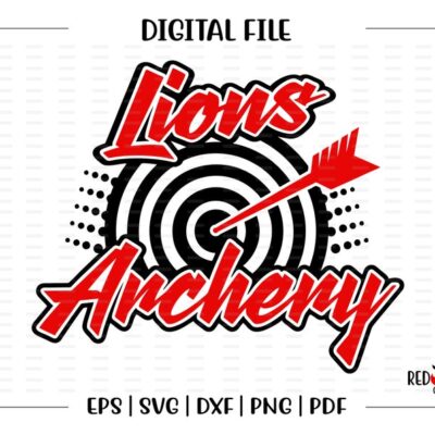 6189 Archery svg Lion svg Archery Lion Archery Lion Lions svg dxf eps png pdf sublimation cut file htv