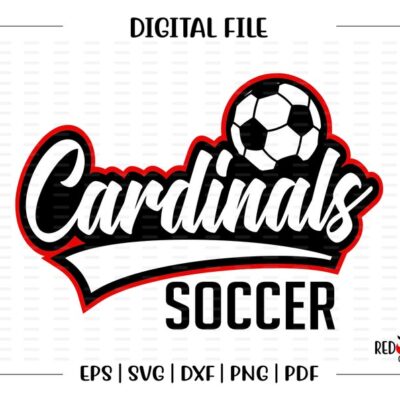 6219 Soccer svg Cardinal Soccer svg Cardinal Cardinals Soccer svg dxf eps png pdf sublimation cut file htv vector digital