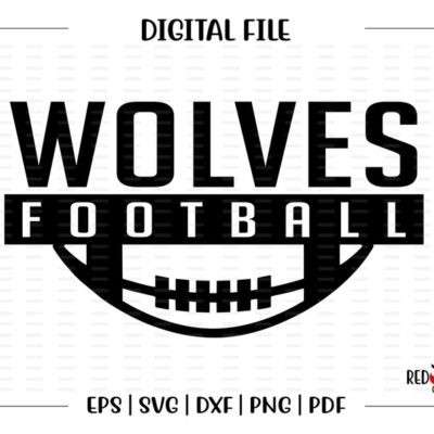 6231 Football svg Wolves Football svg Wolves Wolf Football svg dxf eps png pdf sublimation design clipart htv image