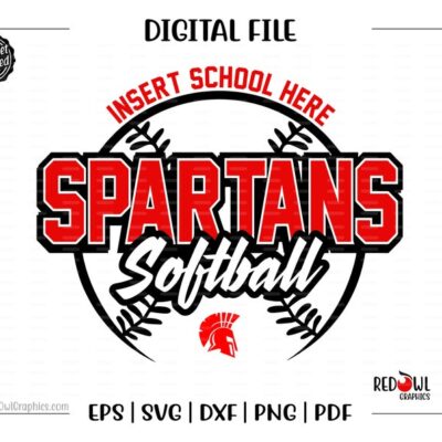 6254 Softball svg Spartan Softball svg Spartan Spartans Softball svg dxf eps png pdf sublimation cut file htv vector digital