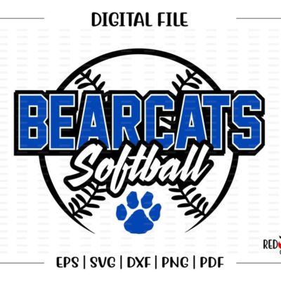 6262 Bearcat Softball svg Softball svg Bearcat Bearcats Softball design svg dxf eps png pdf sublimation cut file htv vector clipart