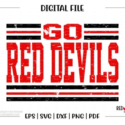 6265 Red Devil svg Devils svg Red Devil Red Devils Distressed Devil svg dxf eps png pdf sublimation cut file htv vector digital