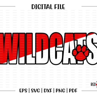 6288 Wildcat svg Wildcats svg Wildcat Wildcats Mascot School Team football basketball svg dxf eps png pdf sublimation cut file