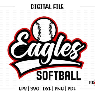 6298 Eagle Softball svg Softball svg Eagle Eagles Softball design svg dxf eps png pdf sublimation cut file htv vector digital