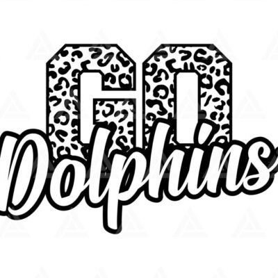 631 Go Dolphins Leopard Svg Go Dolphins Football Svg Run Dolphins Svg Cheer Mom T Shirt Cut File Cricut Png Pdf Vector Stencil