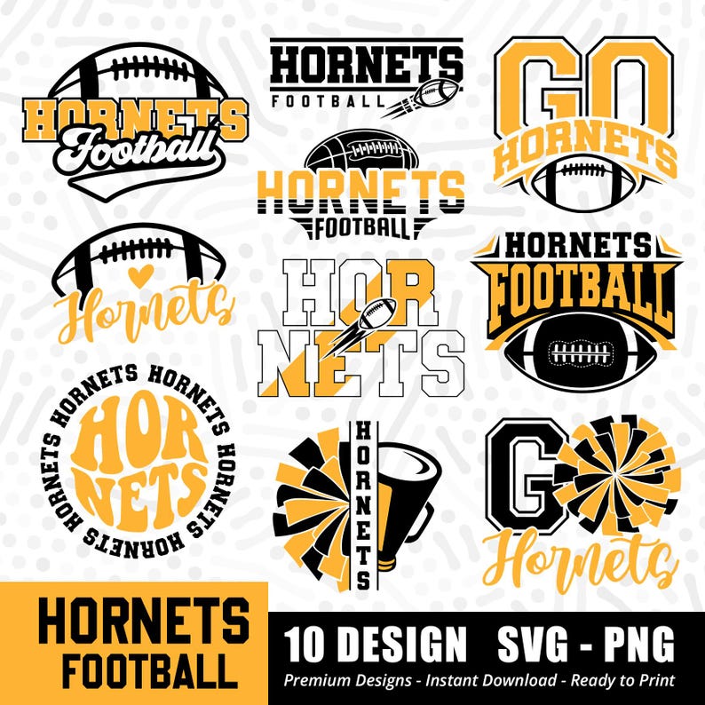 631 Hornets Football Bundle SVG PNG Hornets Bundle svg Football Bundle Sports Team Svg Bundle svg Cricut Cut File Instant Download Vector