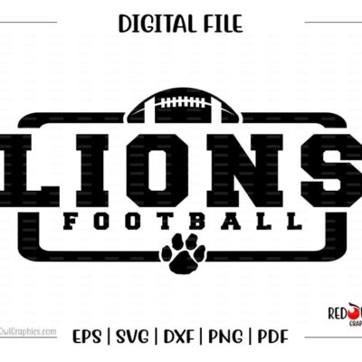 6311 Football svg Lion Football Lion Lions Football svg dxf eps png pdf sublimation cut file htv vector digital htv