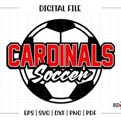 6325 Soccer svg Cardinal Soccer svg Cardinal Cardinals Soccer svg dxf eps png pdf sublimation cut file htv vector digital