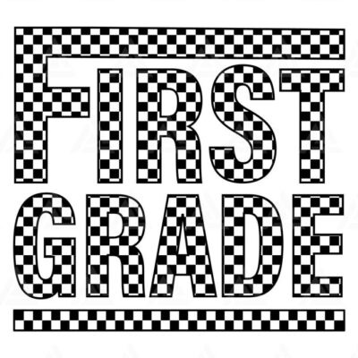 633 Checkered First Grade Svg First Grade Png First day of School Back to School Teacher Shirt First Grade Rocks Cut File Cricut Vector