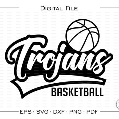 6343 Basketball svg Trojan Basketball Trojan Trojans Basketball svg dxf eps png pdf sublimation cut file htv vector digital