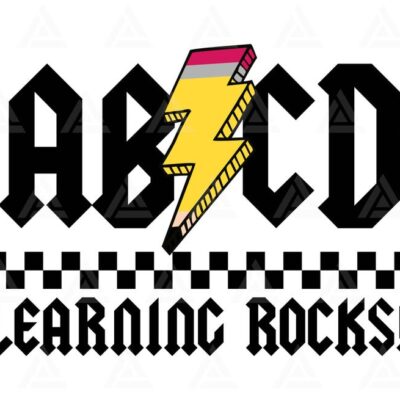 635 ABCD Teacher Svg Learning Rocks Png Pencil Lightning Bolt First day of School Back to School Teacher Shirt Cut File Cricut Vector