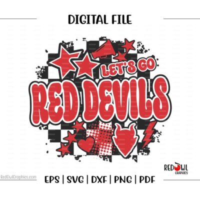 6350 Red Devil svg Devils svg Red Devil Red Devils Devil Retro Checker Board svg dxf eps png pdf sublimation cut file