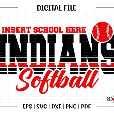 6362 Softball svg Indian Softball svg Indian Indians Softball svg dxf eps png pdf sublimation cut file htv vector digital