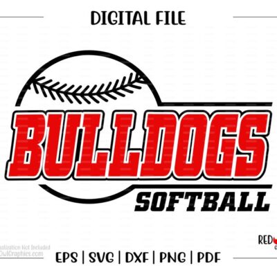 6370 Softball svg Bulldog Softball svg Bulldog Bulldogs Softball Bulldog Softball svg dxf eps png pdf sublimation cut file htv