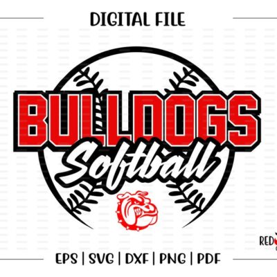 6386 Softball svg Bulldog Softball svg Bulldog Bulldogs Softball Bulldog Softball svg dxf eps png pdf sublimation cut file htv