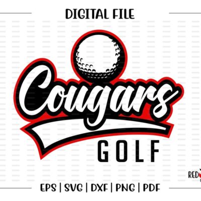 6392 Golf svg Cougar Golf svg Cougar Cougar Golf Cougars Golf svg dxf eps png pdf sublimation cut file htv vector digital